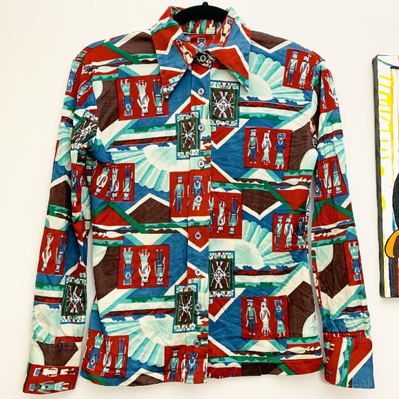 Vintage Patterned Button Down - Picture 1 of 5